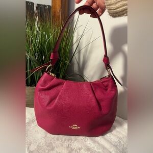 Coach Magenta Leather Shoulder Bag